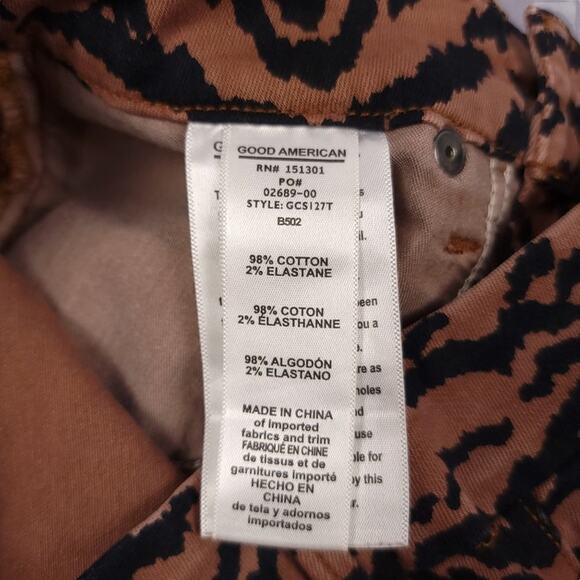 Good American Good Waist Zebra Print Jean Pants - Picture 7 of 11
